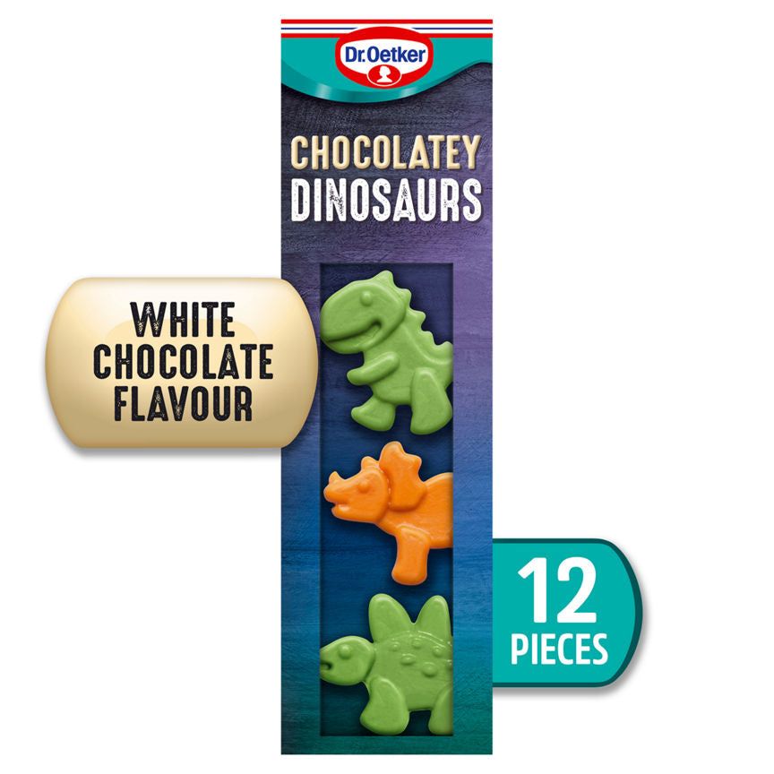 Dr. Oetker Chocolatey Dinosaurs White Chocolate Flavour GOODS ASDA   