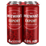McEwan's Export Premium Beer 4x500ml, UK version