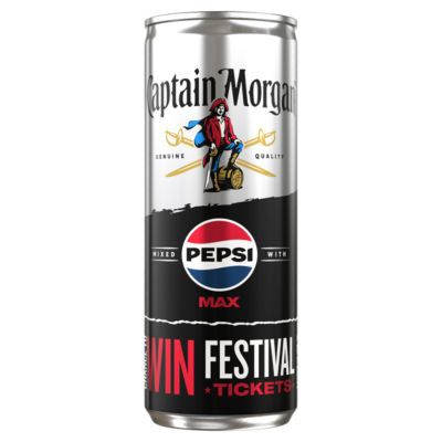 ASDA Captain Morgan Original Spiced Gold and Pepsi MAX Canned Cocktail 250ml- Buy online at McGrocer