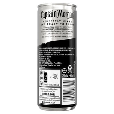 Captain Morgan Spiced Gold vorgemischte Dose 250ml - britisches Produkt