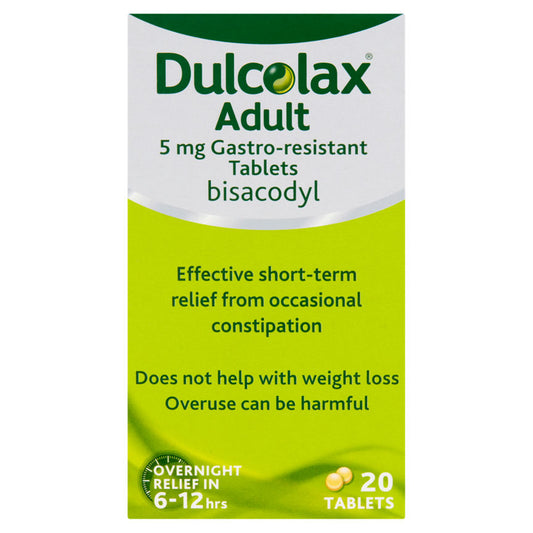 Dulcolax Adult 5mg Gastro-Resistant Tablets 20 Tablets GOODS ASDA   