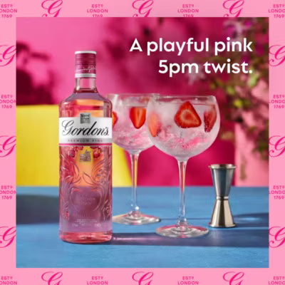 Gordon's Premium Pink Gin Flavoured Spirit Drink 1 Litre, UK version