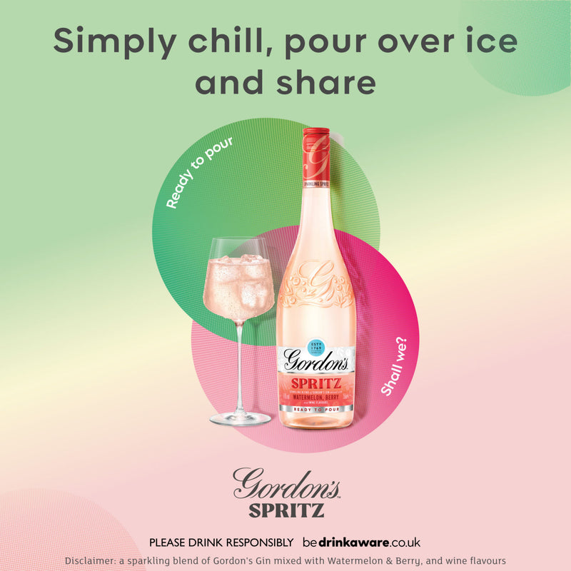 Gordon's Spritz ready to drink gin Watermelon & Berry 750ml, UK version