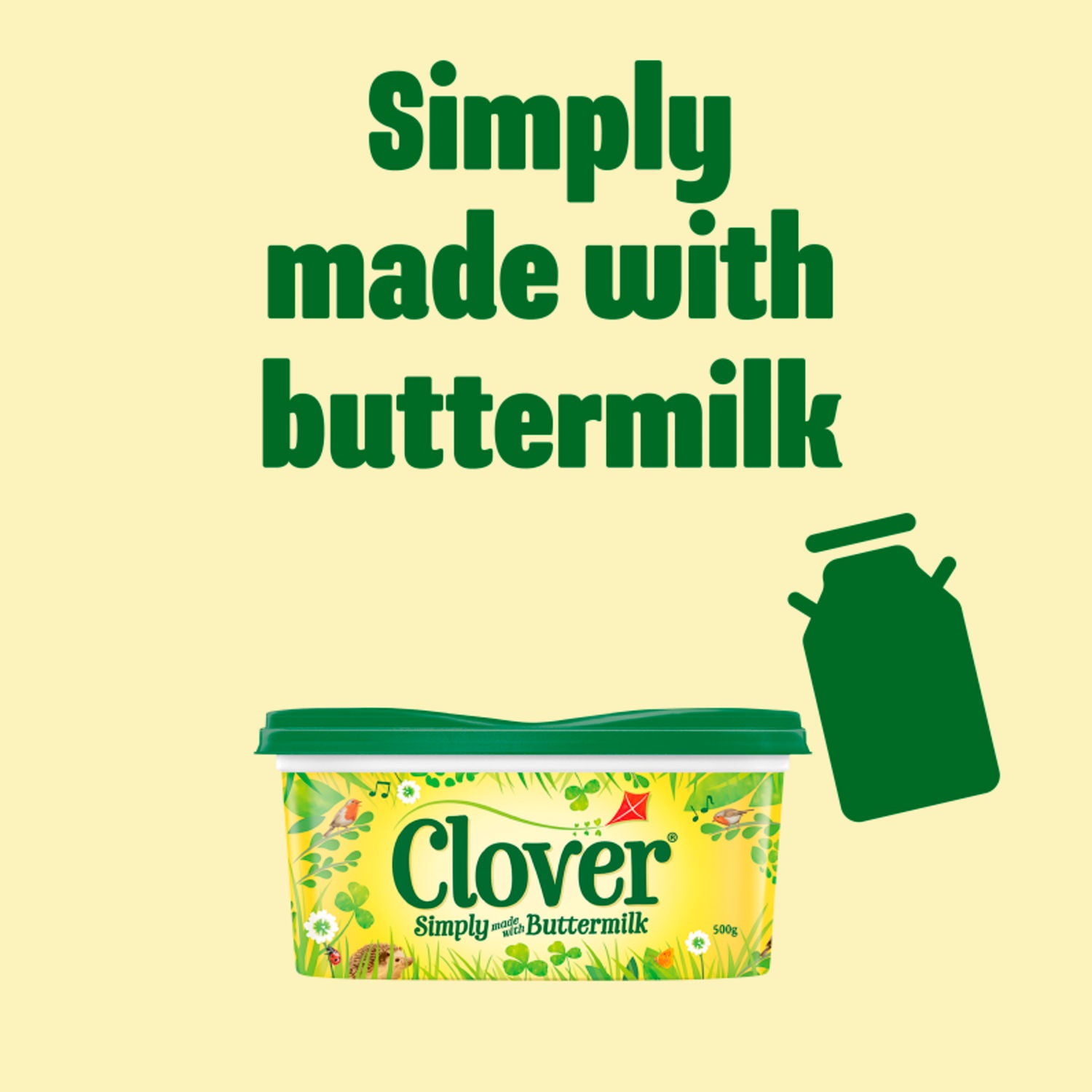 Clover buttermilk fat spread 1kg - British product