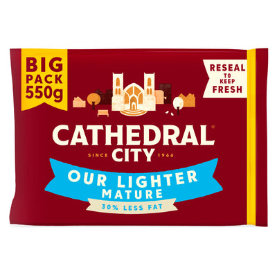 ASDA Cathedral City Lighter Mature Cheddar British Cheese 550g- Buy online at McGrocer