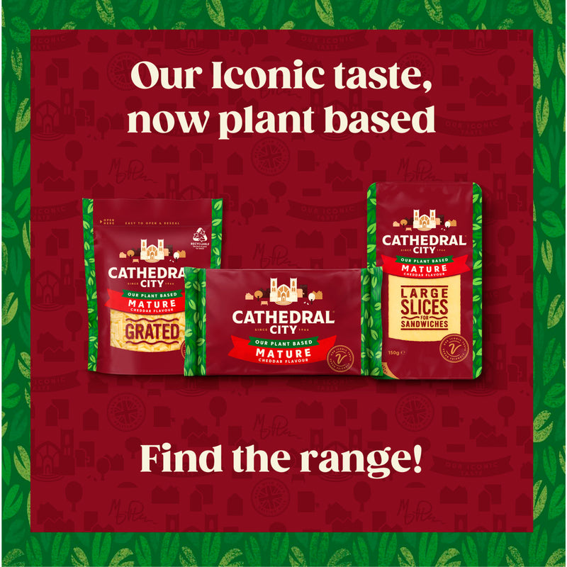Cathedral City vegan mature cheddar cheese flavour block 280g - British product