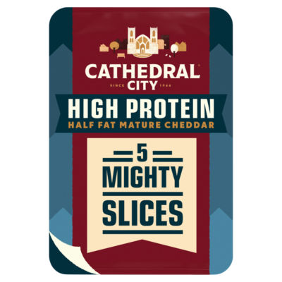 ASDA Cathedral City High Protein Halbfett Gereifter Cheddar Käsescheiben 150g - Jetzt online bei McGrocer kaufen