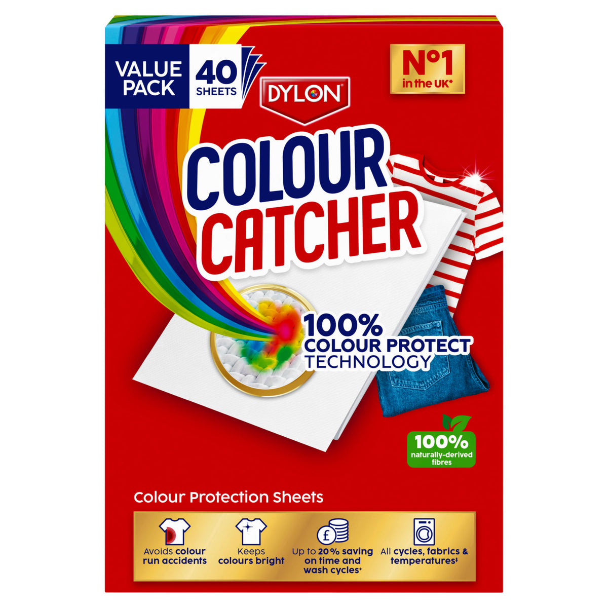 Dylon Colour Catcher protection laundry sheets 40 count, UK version