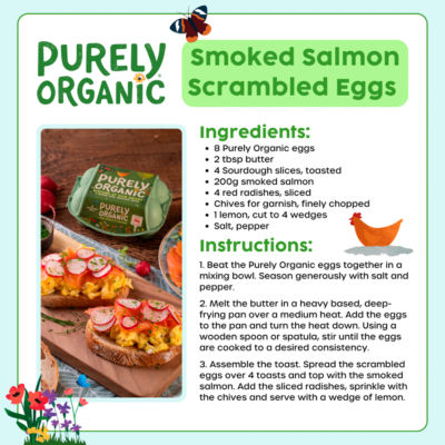 Purely Organic mixed size eggs 328g - British product