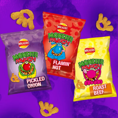 Walkers Monster Munch Pickled Onion Multipack 6x20g (British brand)