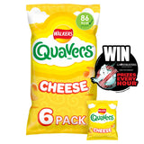 Walkers Quavers Cheese Multipack Snacks Crisps 6x16g GOODS ASDA   