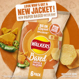 Walkers Baked Cheese & Jalapeño Multipack Snacks Crisps 6 x 22g