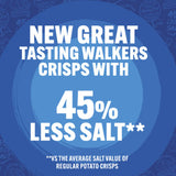 Walkers less salt prawn cocktail crisps 6x25g multipack - British product