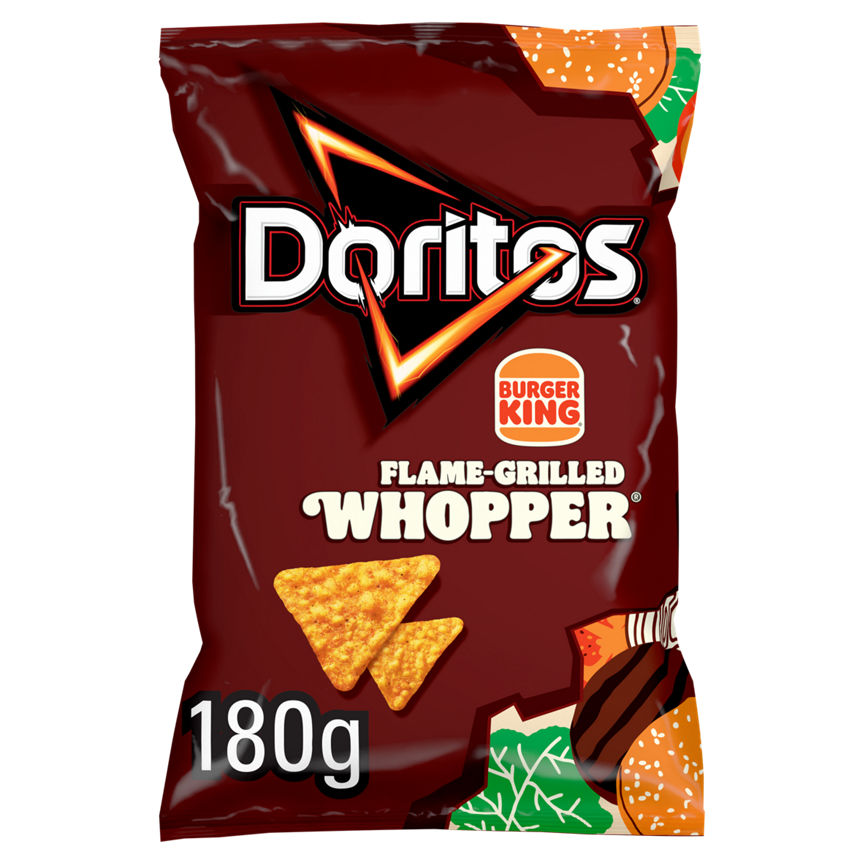 Doritos Burger King® Flame Grilled Whopper® Sharing Tortilla Chips Crisps 180g GOODS ASDA   