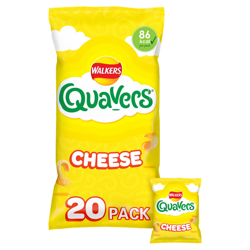 Quavers Cheese Multipack Snacks Crisps 20x16g