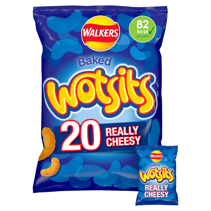 Walkers Wotsits really cheesy multipack 20x16.5g, imported from the UK