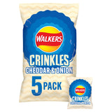 Walkers Crinkles Cheddar Cheese & Onion Multipack Crisps 5x23g GOODS ASDA   