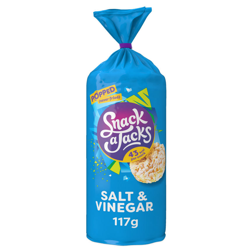 Snack a Jacks Salt & Vinegar Sharing Rice Cakes Crisps 117g GOODS ASDA   