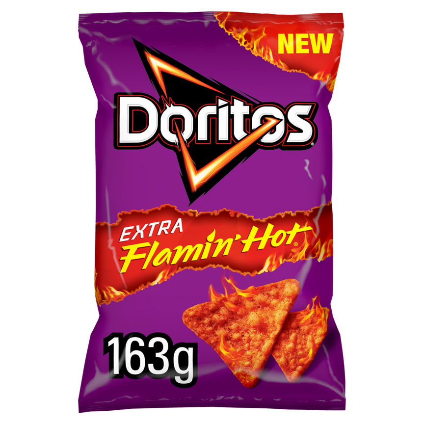 Doritos Extra Flamin' Hot Sharing Bag Crisps 163g GOODS ASDA   