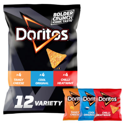 Doritos tortilla chips variety pack 12x30g - British product