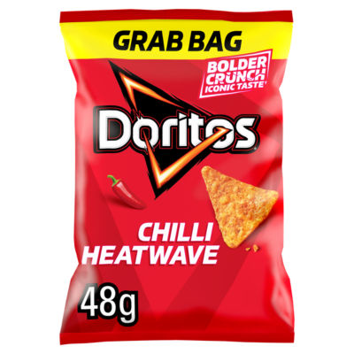 Doritos Chilli Heatwave tortilla chips 48g, UK version