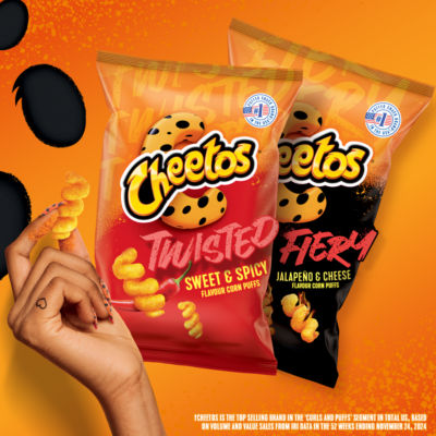 Cheetos Twisted Sweet & Spicy crisps 120g, UK version