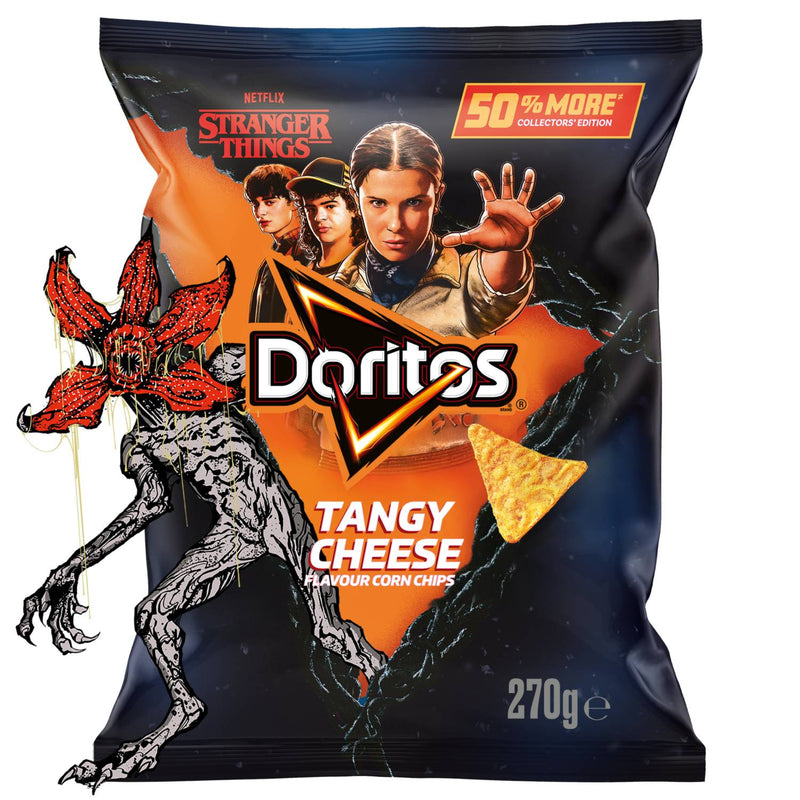 Doritos Stranger Things tangy cheese crisps 270g - British product