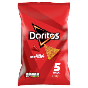 Doritos tortilla chips Chilli Heatwave multipack 5x30g (British brand)