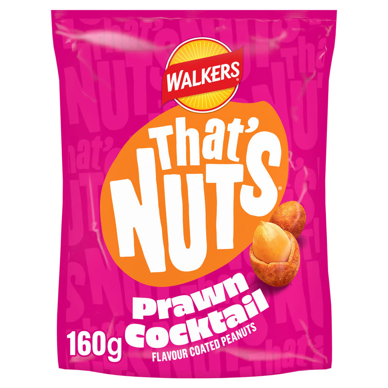 Walkers coated peanuts prawn cocktail flavour 160g, imported from the UK