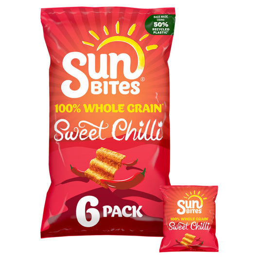 Sunbites Sun Ripened Sweet Chilli Multipack Snacks Crisps 6x25g GOODS ASDA   