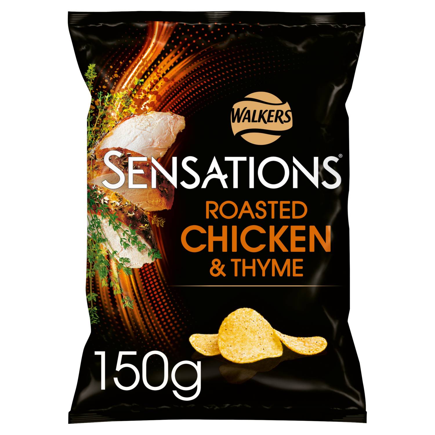 Sensations crisps Roast Chicken & Thyme 150g (British brand)