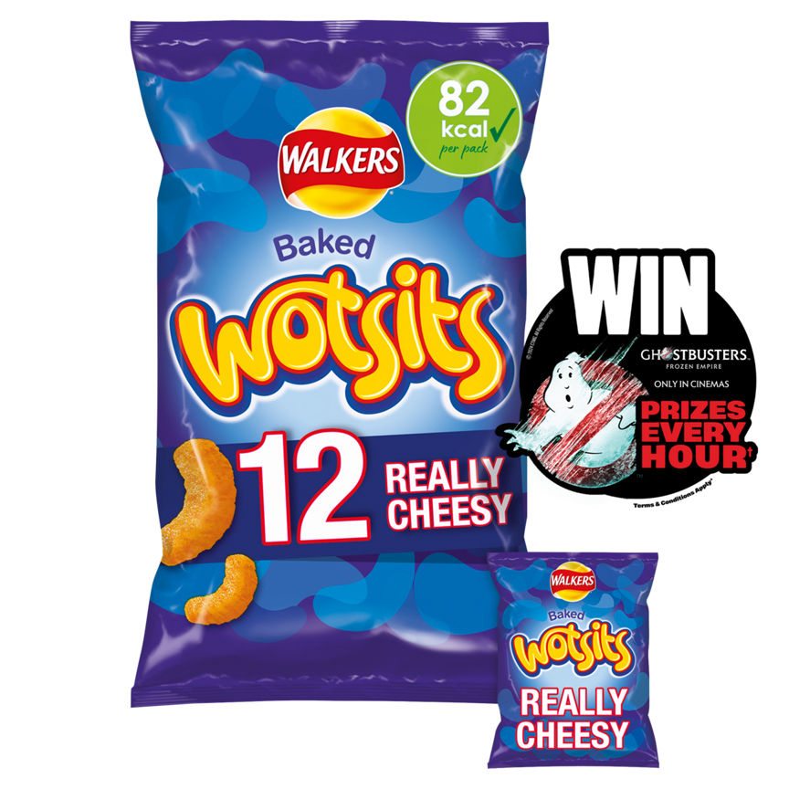 Walkers Wotsits Really Cheesy Multipack Crisps 12 Pack