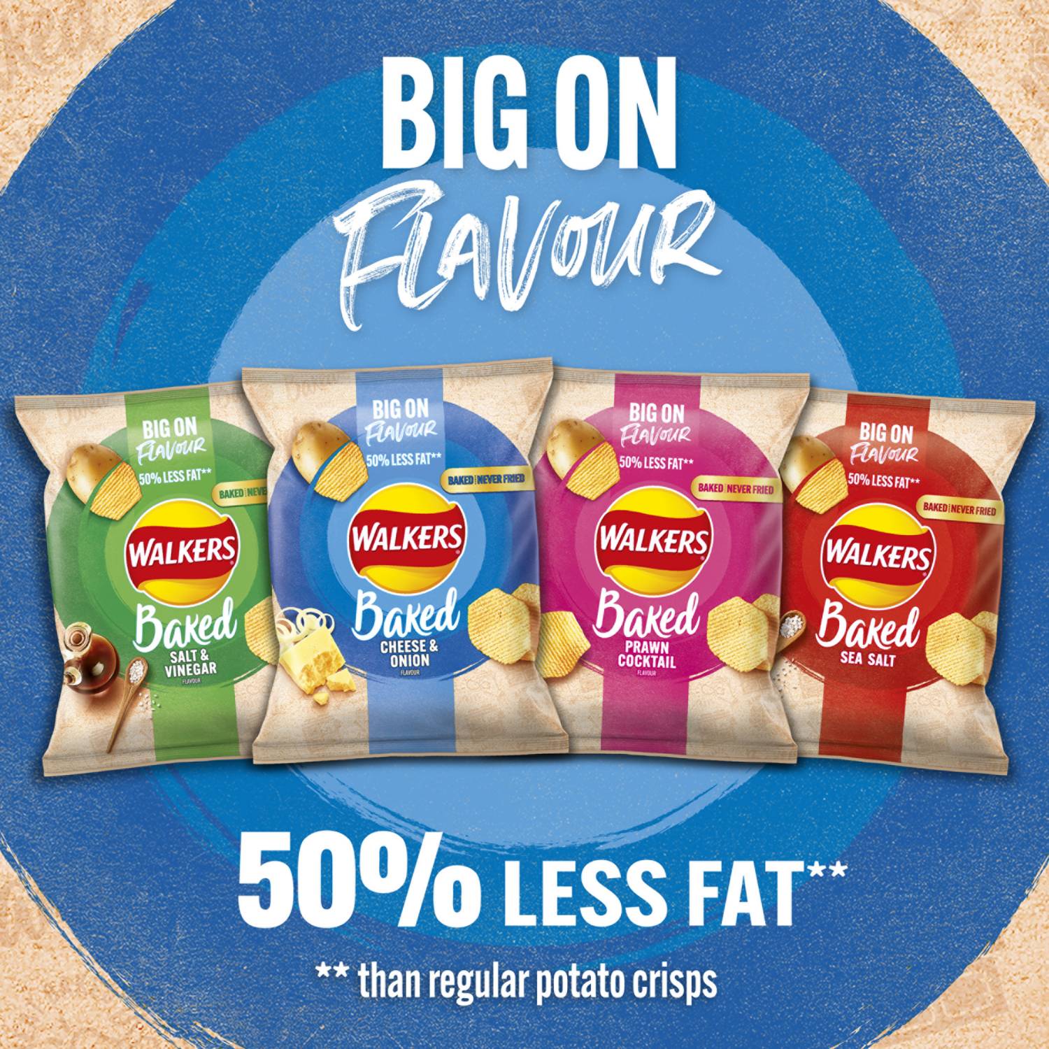 Walkers crisps Cheese & Onion 37.5g, imported from the UK