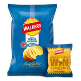 Sachets de chips saveur fromage et oignon Walkers 12x25g (marque britannique)