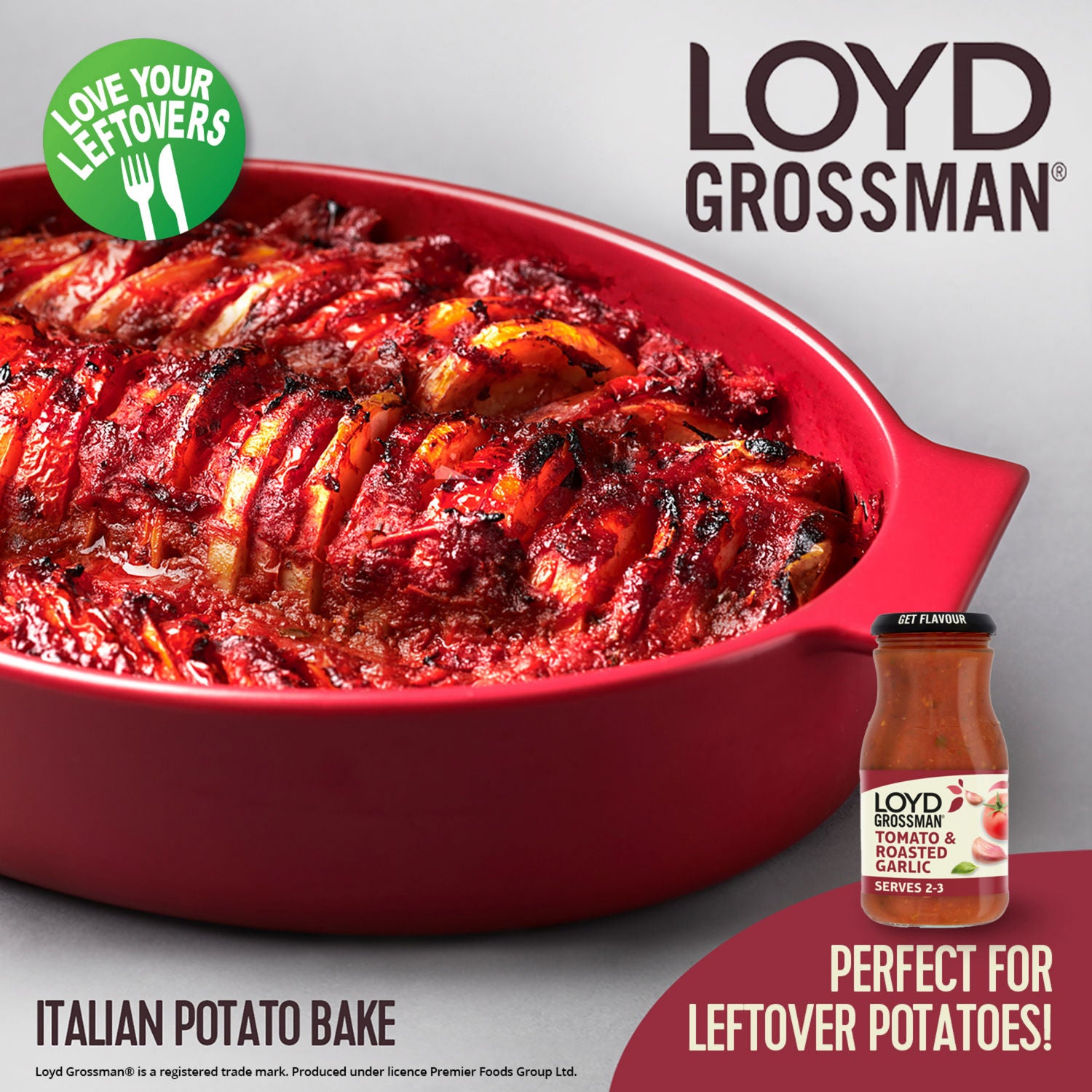 Loyd Grossman tomato and roasted garlic sauce 350g, UK version