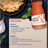 Loyd Grossman Tomato Chilli Pasta Sauce 660g jar, UK version
