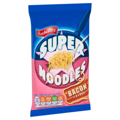 Batchelors Super Noodles Bloc de nouilles saveur Bacon 90g