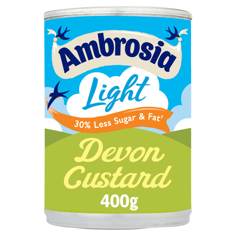 Ambrosia light low fat reduced sugar custard 400g can - British product