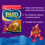 Paxo chestnut and cranberry stuffing mix 170g, imported from the UK