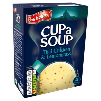 Batchelors Thai chicken and lemongrass instant soup sachets 88g - British product