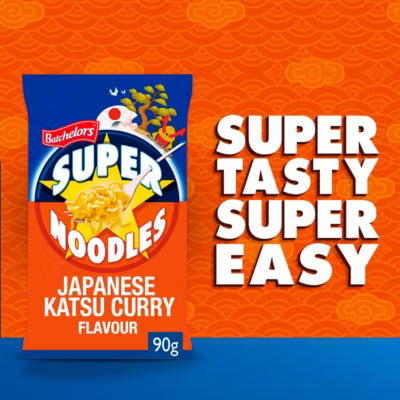 Batchelor's Super Noodles Japanese Katsu Curry instant noodle block 90g - British product