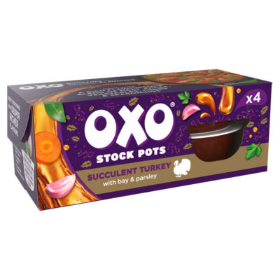 Oxo turkey stock pots with bay and parsley 80g (British brand)