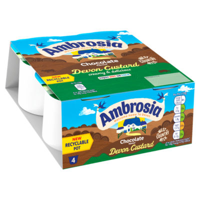 Ambrosia chocolate custard pots multipack 4x120g - British product
