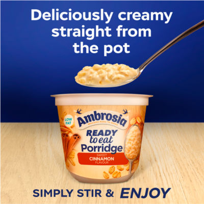 Ambrosia sweet cinnamon porridge pot 210g (British brand)