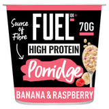 Fuel10K porridge pot banana & raspberry 70g, imported from the UK