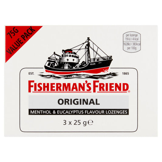 Fishermans Friend Original Menthol & Eucalyptus Flavour Lozenges 3 x 25G GOODS ASDA   