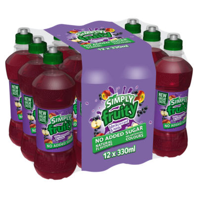 Simply blackcurrant and apple juice drink 12 x 330ml, UK version