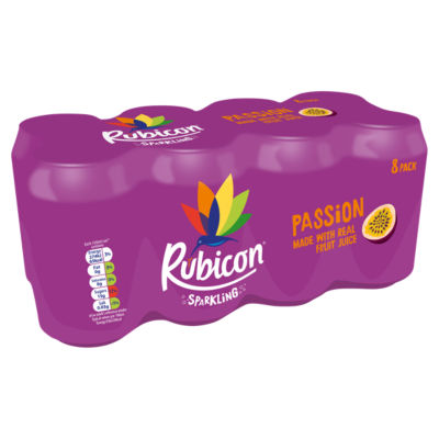 Rubicon Sparkling Passion multipack 8x330ml, UK version