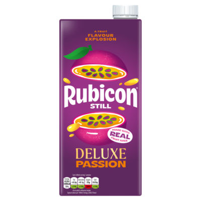 Rubicon Still Deluxe Passion Juice Drink 1L, imported from the UK
