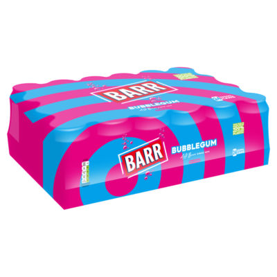 Barr Limeade bubblegum drink 24 pack cans, UK version
